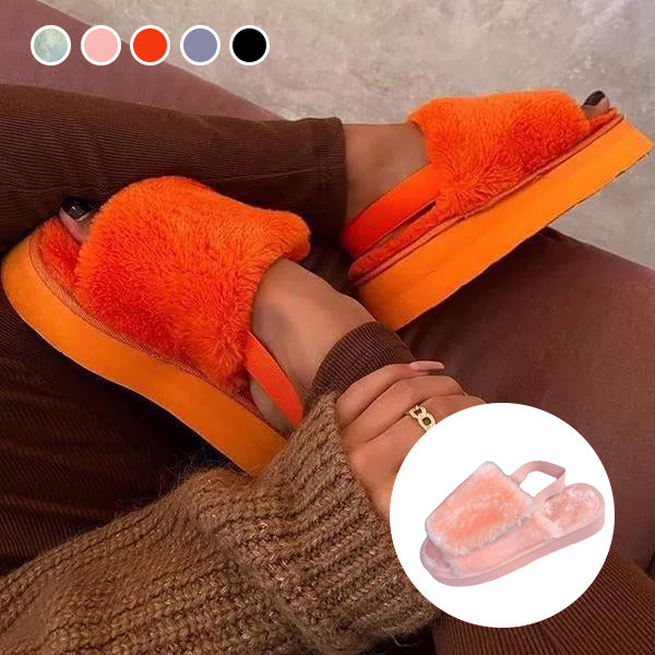 Thick Bottom Fur Slippers