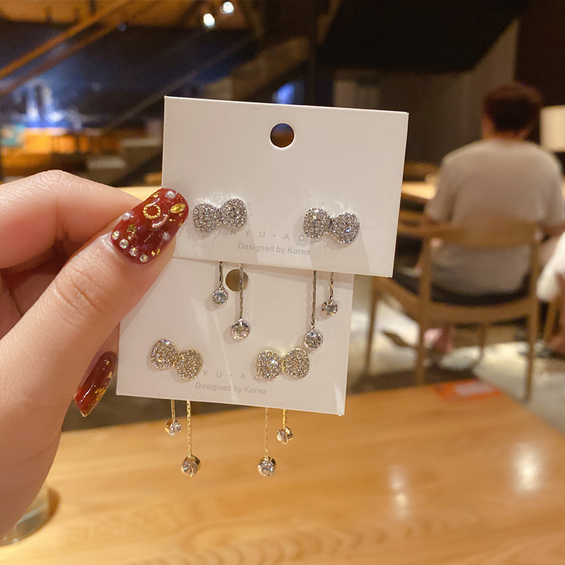Bow Full Diamond Earrings