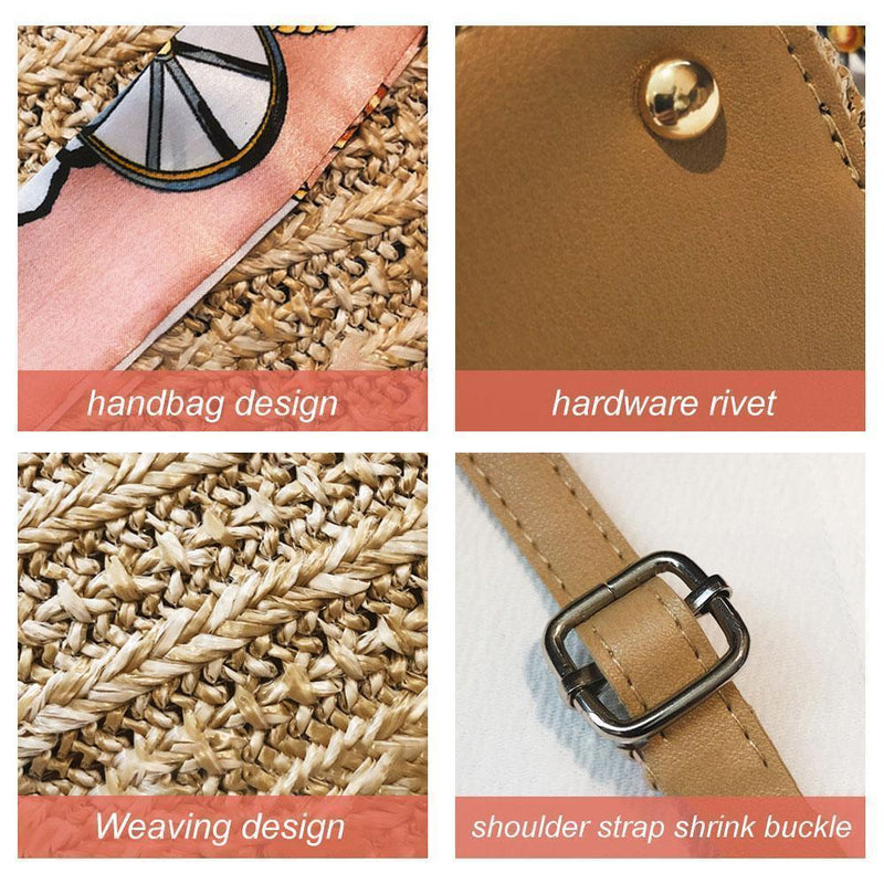 Scarf Daily Rattan Bag Shoulder Bag