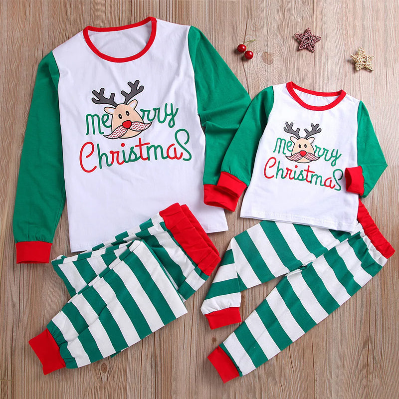 Casual Parent-child Clothing With Christmas Moose Print