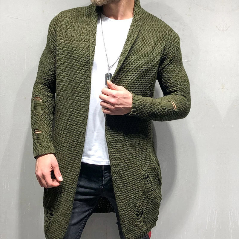 Solid Color Loose Cardigan Knit Jacket