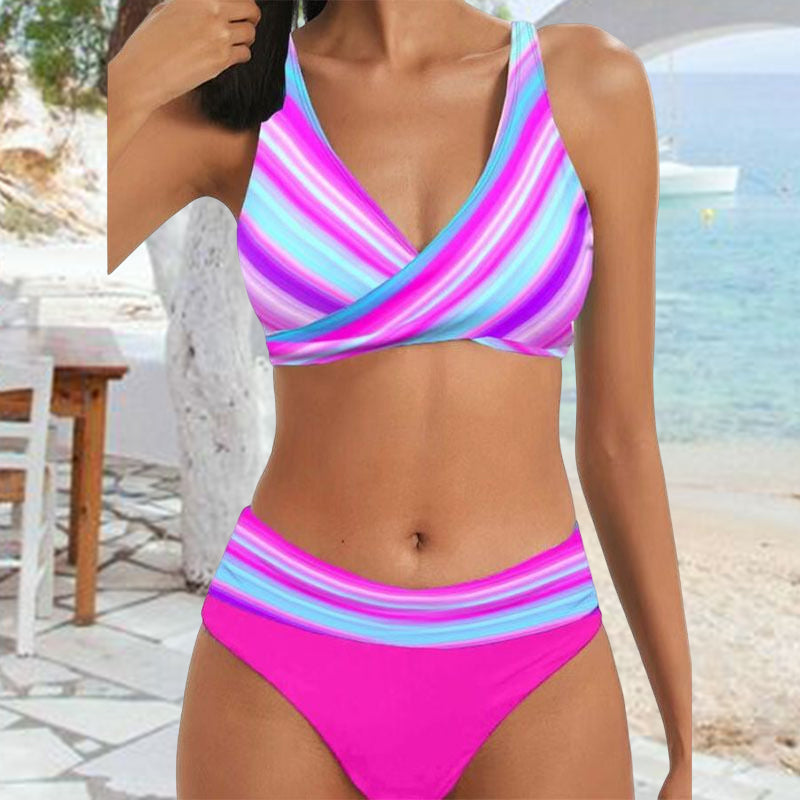 Two-piece Striped Swimsuit