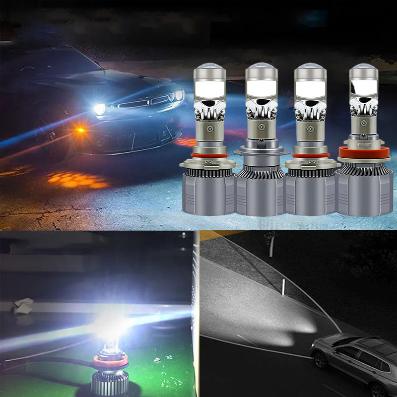 Mini Projector LHD Mode Led Headlight Bulbs(2 pcs)
