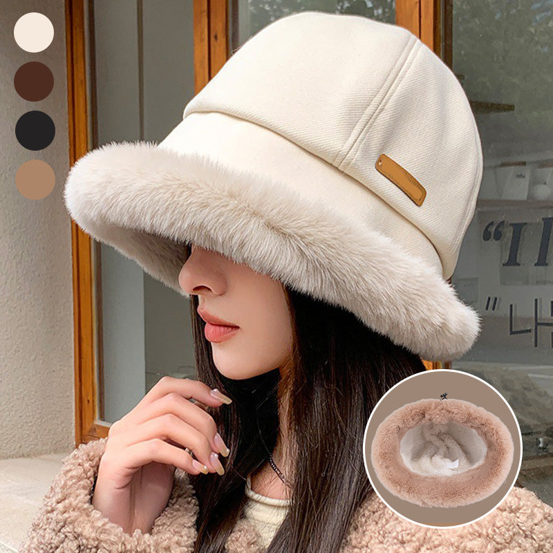 Winter thick plush ear protection hat