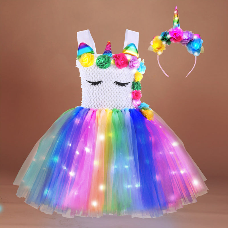Unicorn Glow Princess Dress