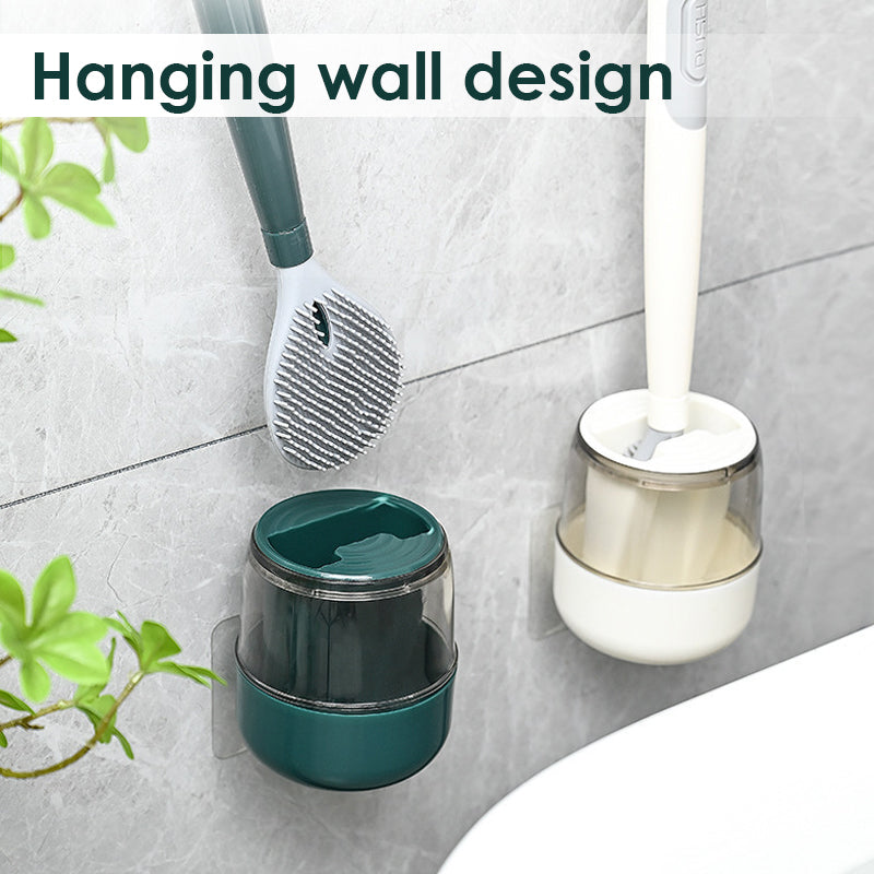 Uperlevel Household Punch-free Wall Hanging Silicone Toilet Brush