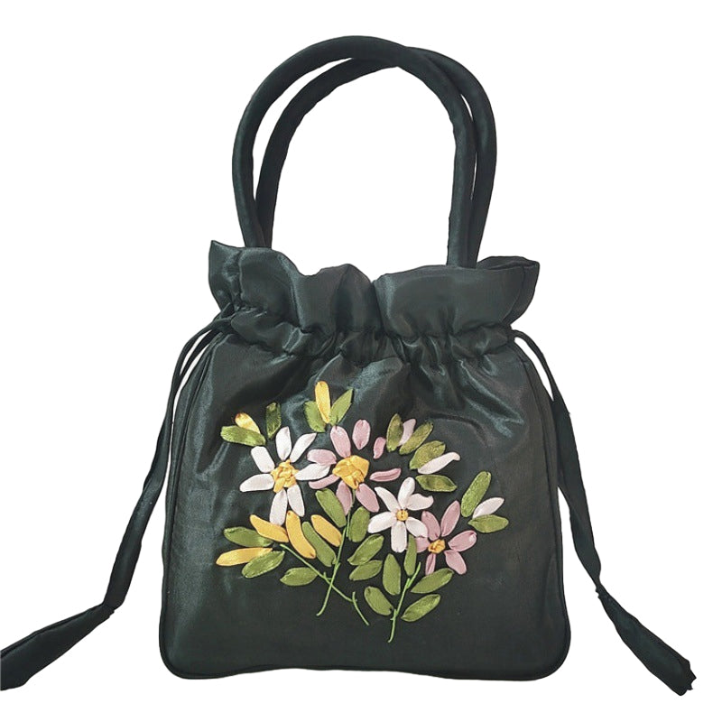 Embroidered Floral Pattern Pouch