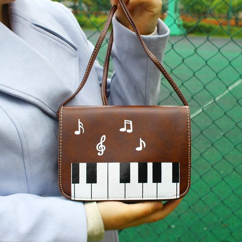 Piano Keys Music Note Shoulder Bag