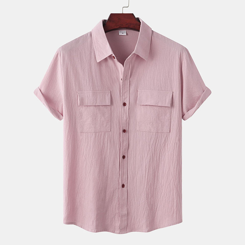 Men's Linen Short Sleeve Shirt
