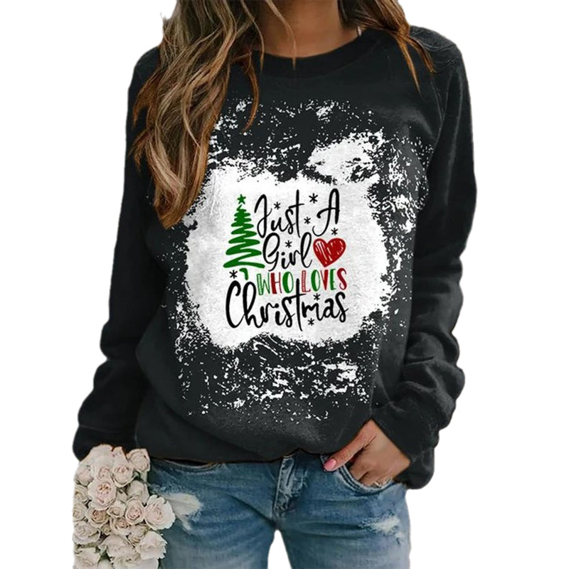 Christmas Motif Print Long-sleeved T-shirt