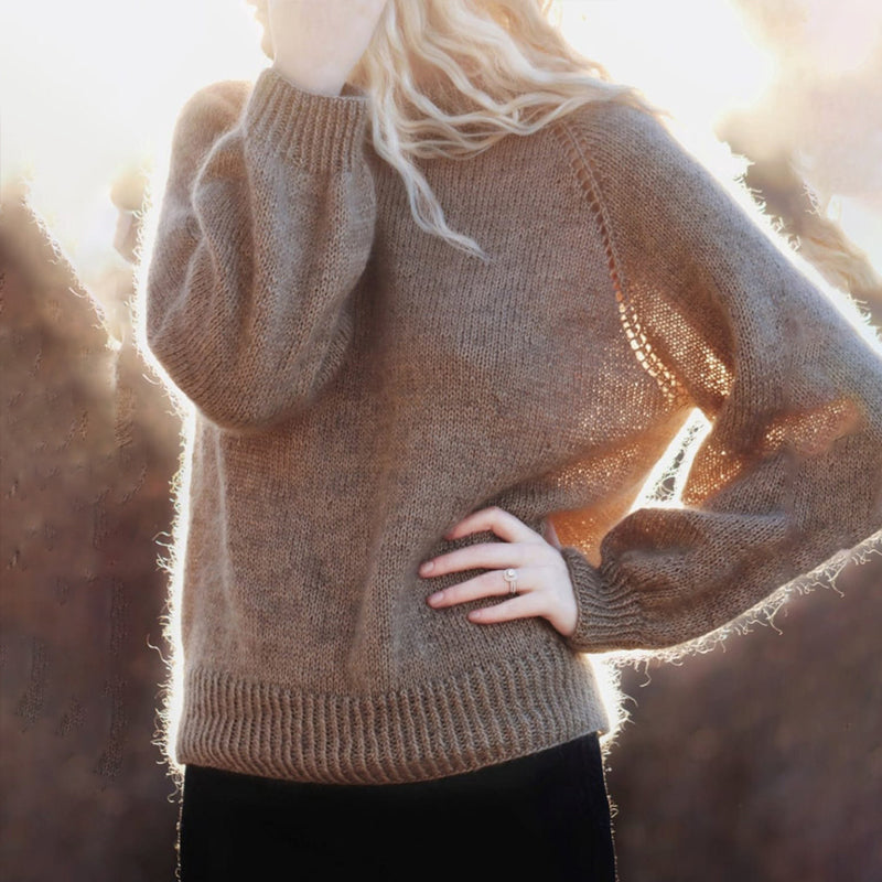 Mohair Solid Color Sweater