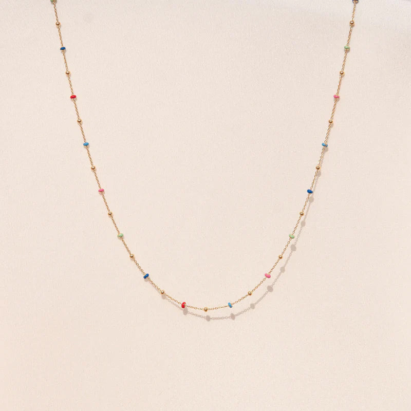 Enamel and Gold Necklace