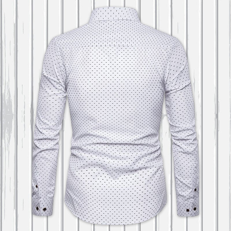 Men's Slim Floral Long Sleeve Shirt