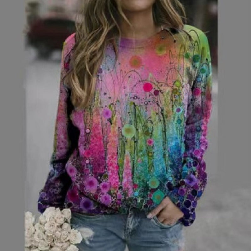 Multicolored Floral Crewneck Sweatshirt