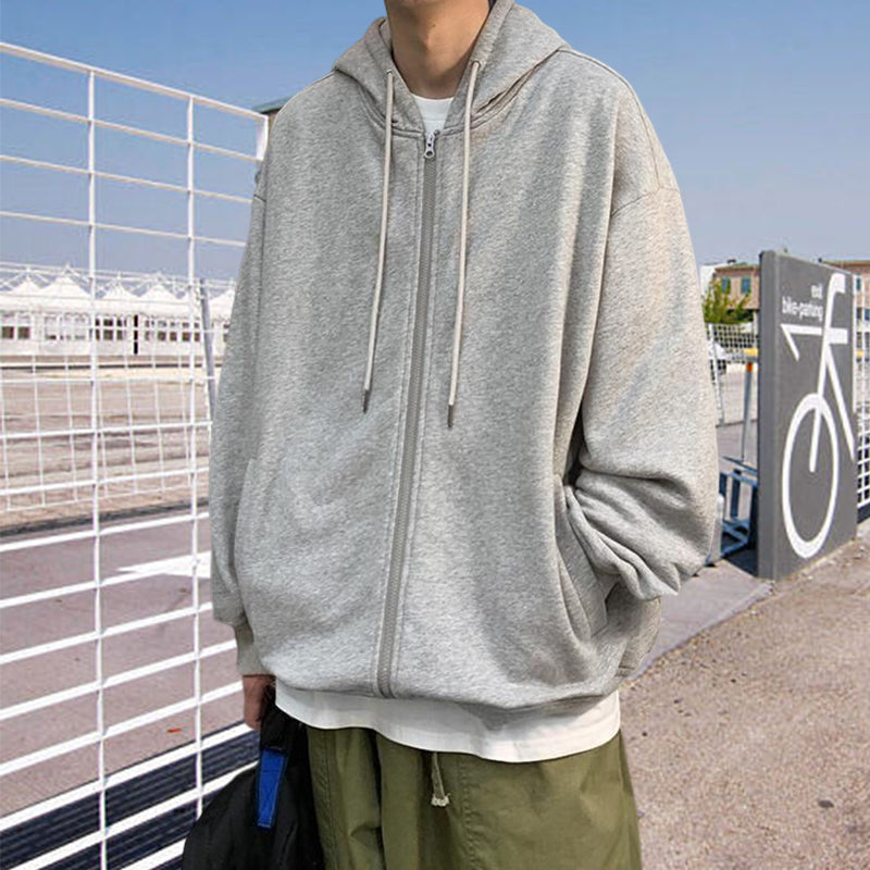 Men's hooded loose American hip hop style sports jacket