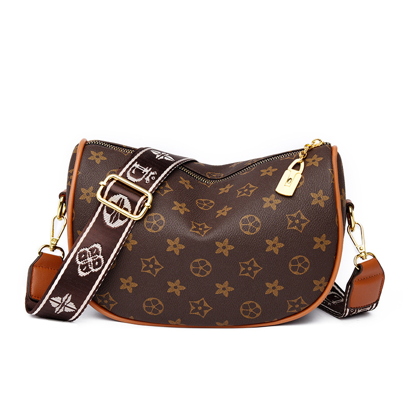Large Capacity Wide Shoulder Strap Ladies Vintage Purse