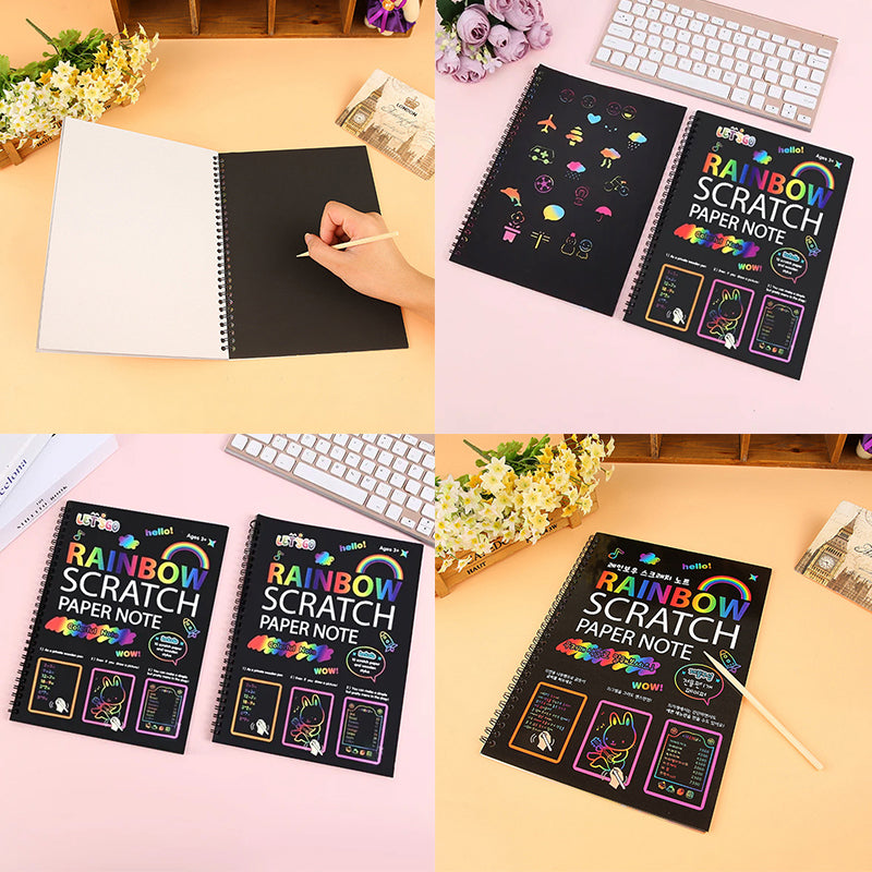 🌈Rainbow Scratch Art Notebook