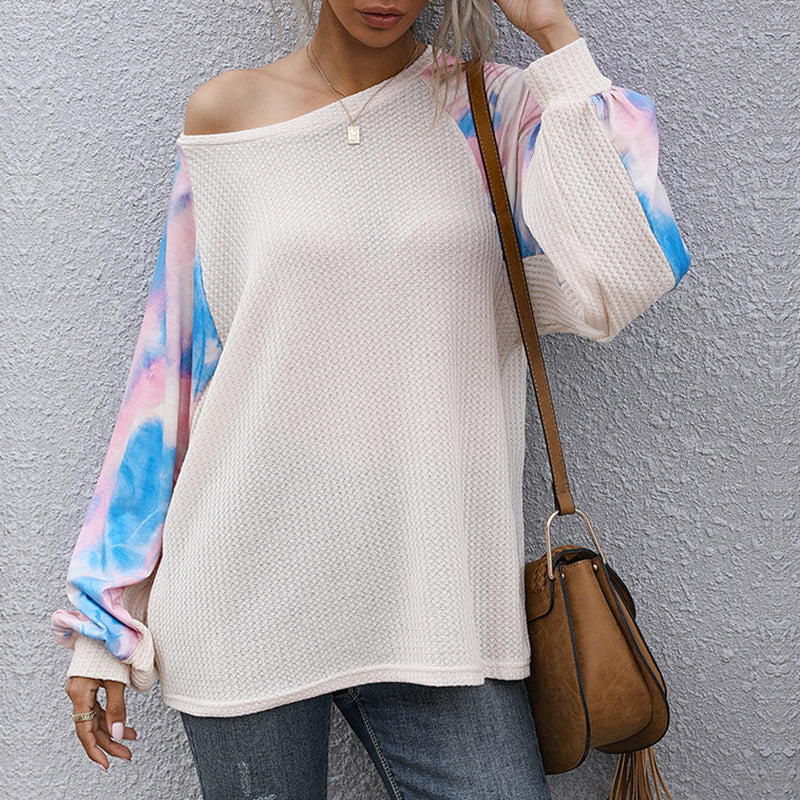 Tie-dye Crew Neck Panel T-shirt