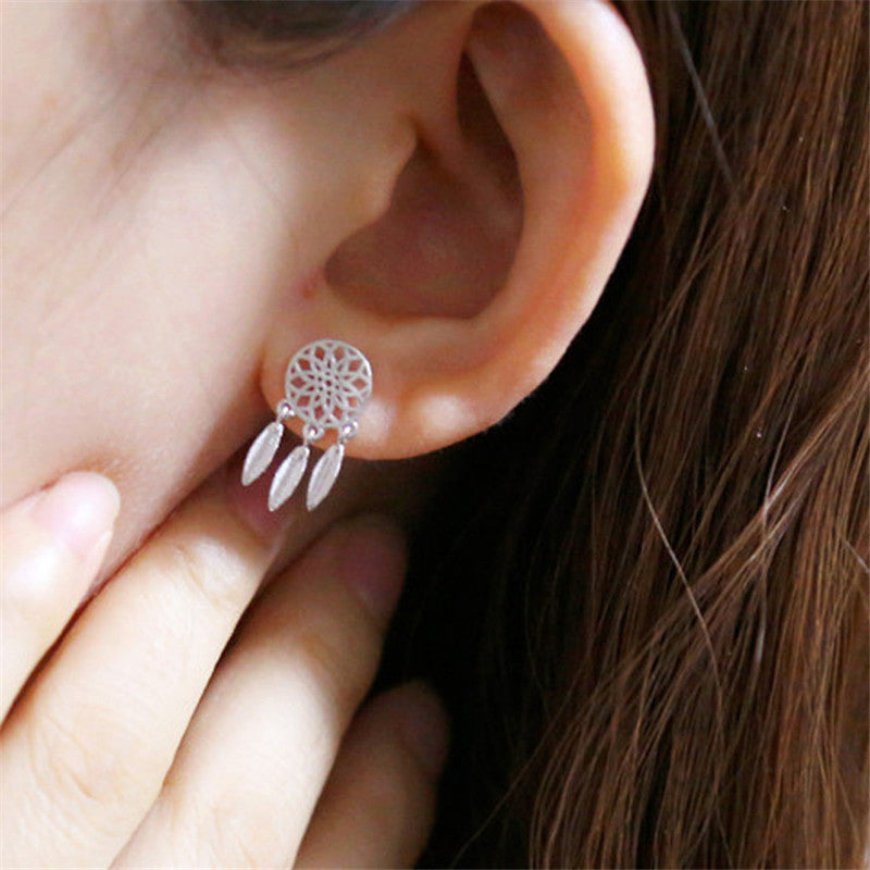Dreamcatcher Crystal Charm Earrings
