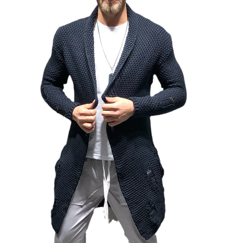 Solid Color Loose Cardigan Knit Jacket