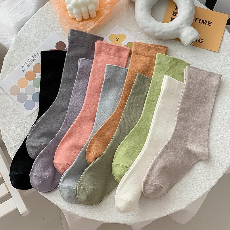 Girls' Solid Color Socks