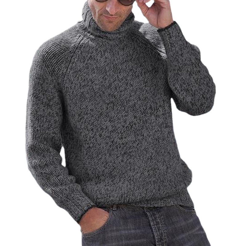 Melange Cashmere Turtleneck Sweater