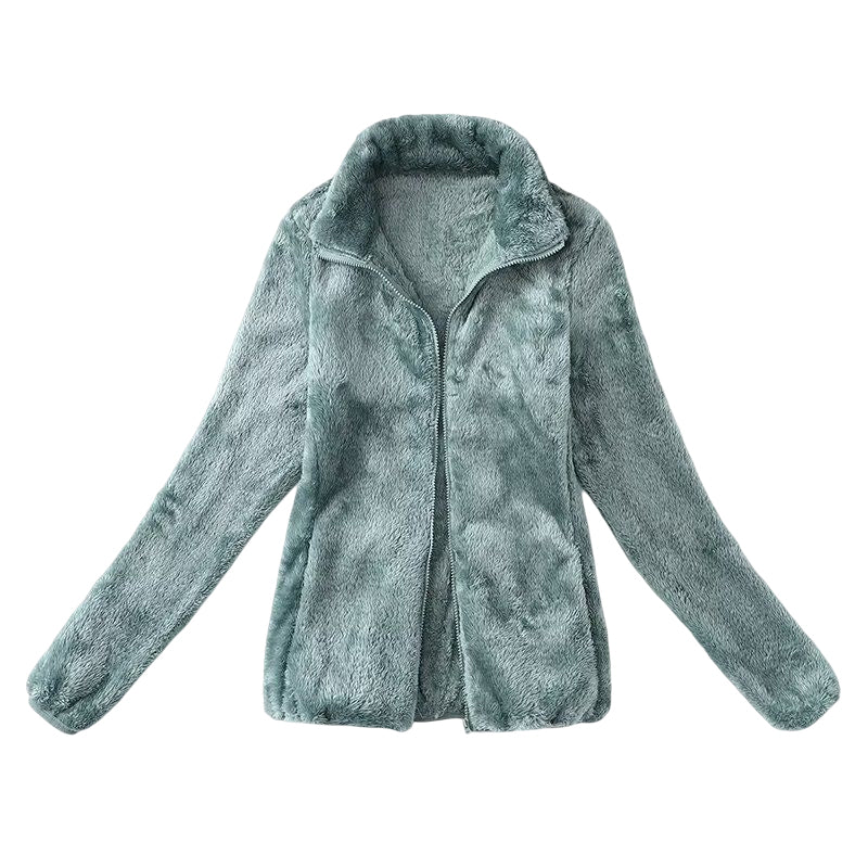 Coral Fleece Stand Collar Jacket