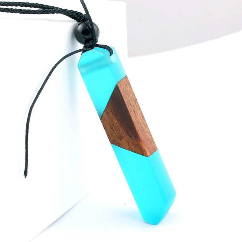 Wood Resin Necklace Pendant