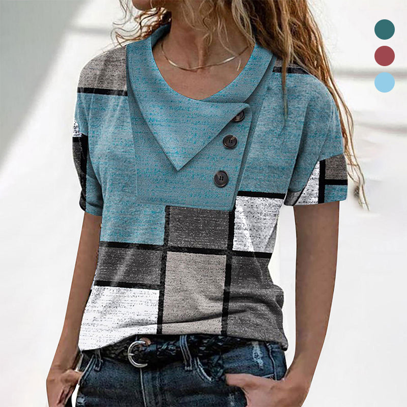 Comfy Short Sleeve Print Top