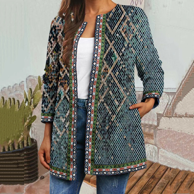 Vintage Ethnic Print Jacket