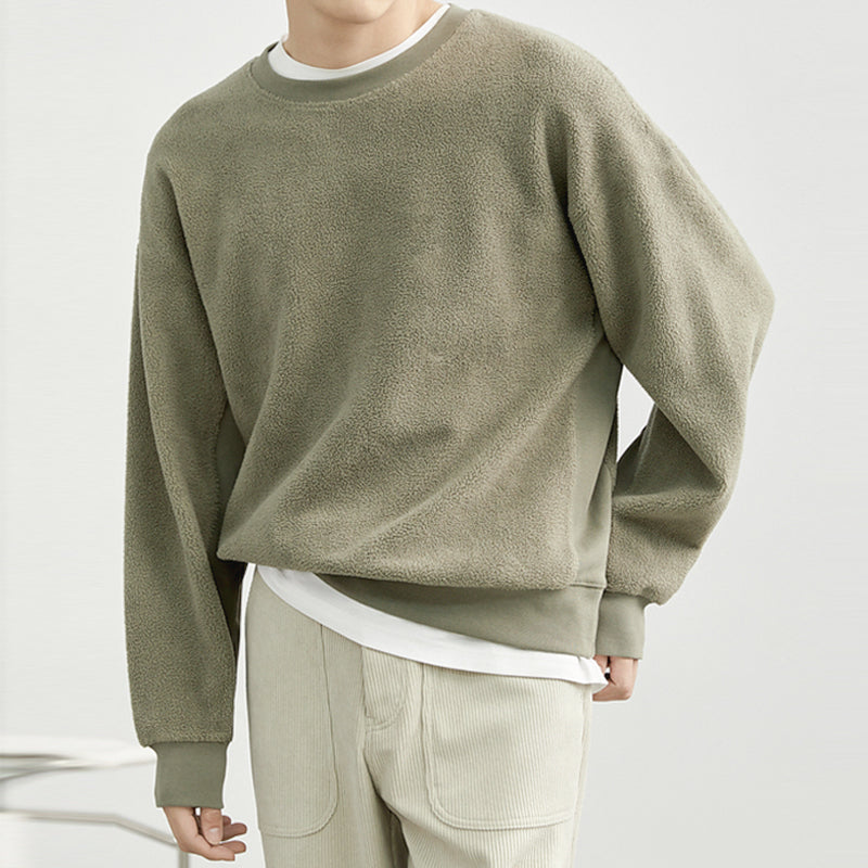 Men's Crew Neck Sherpa Sweatshirt