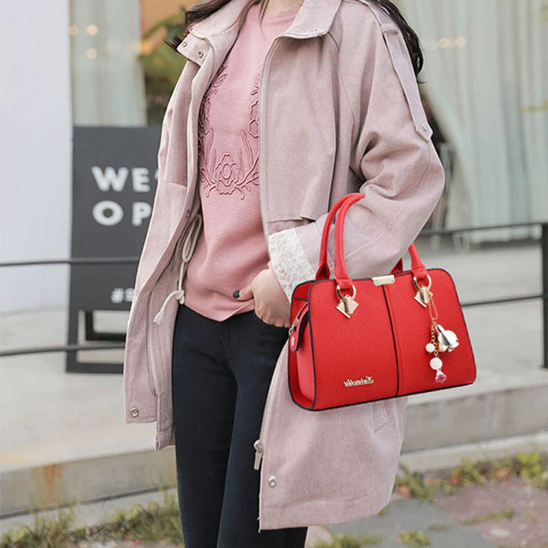 Solid Color One Shoulder PU Leather Bag
