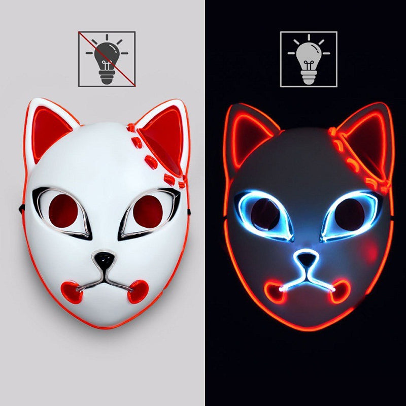 Halloween led glowing cat mask