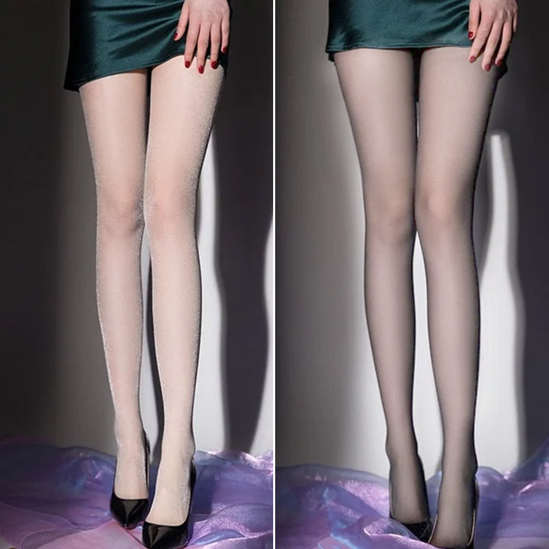 Pearlescent Silk Stockings Sexy Nylon Pantyhose