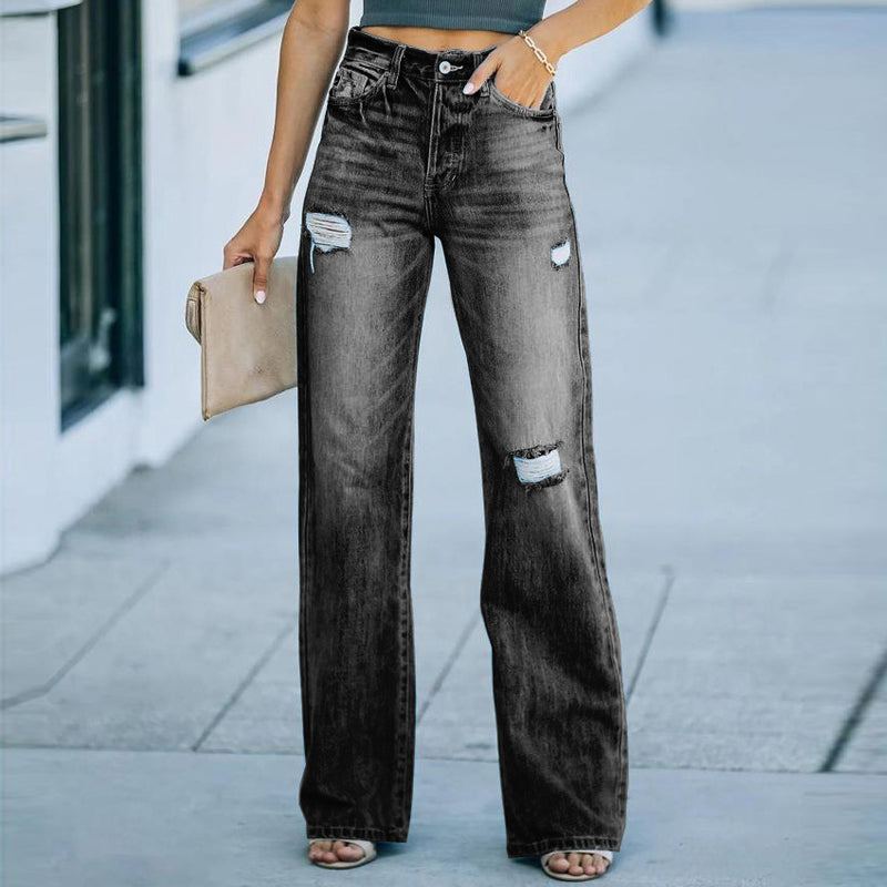 Casual Wide Leg Jeans For Women