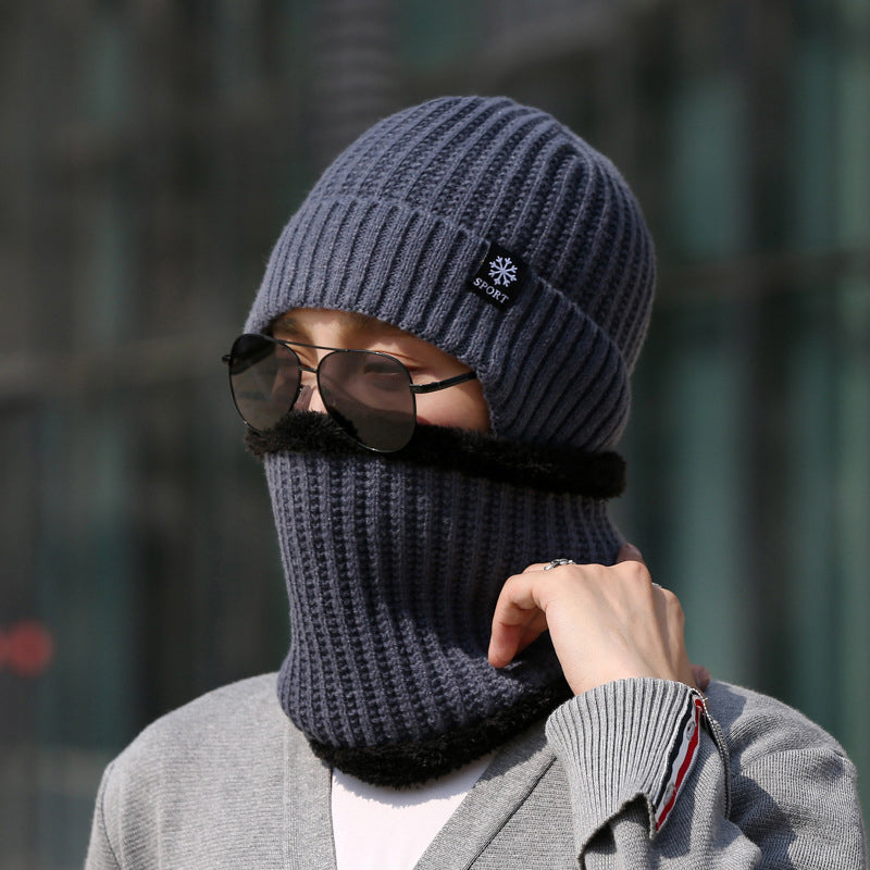 Padded Neck Knit Hat