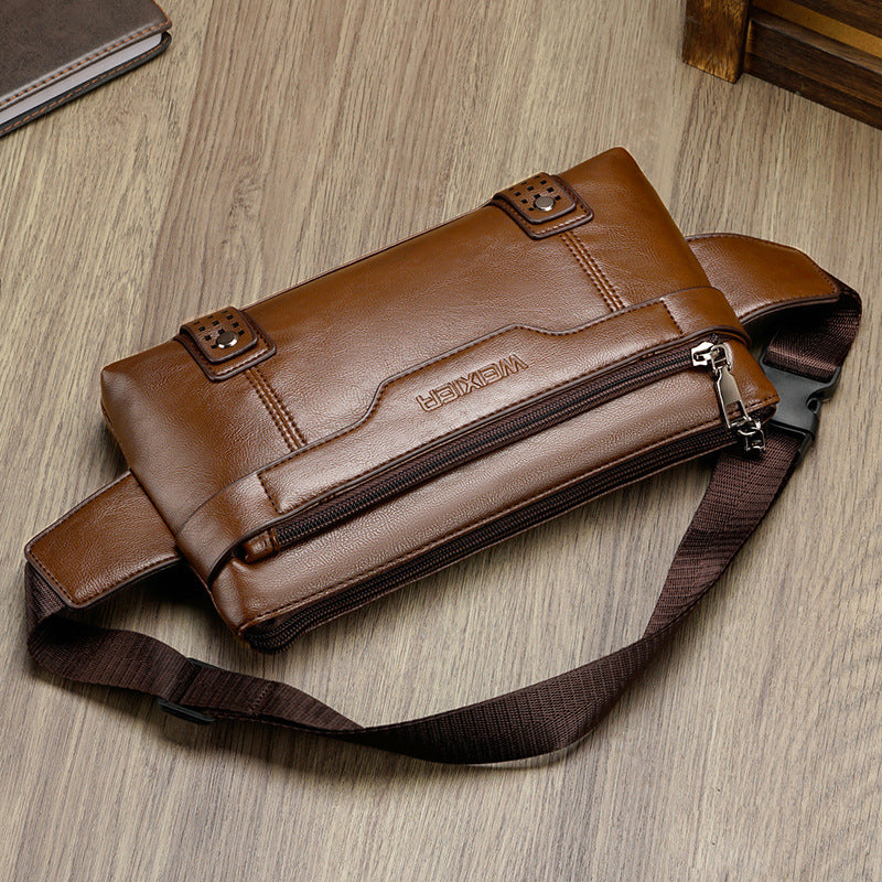 Men's casual retro waterproof crossbody chest bag