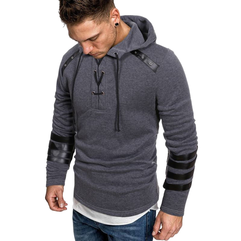 Paneled Hoodie Sweatshirt