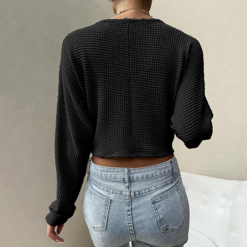 Knitted Drawstring T-shirt