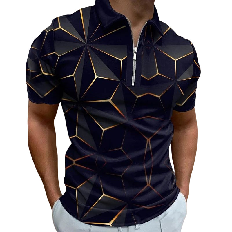 Fashion Casual Printed Polo Shirt