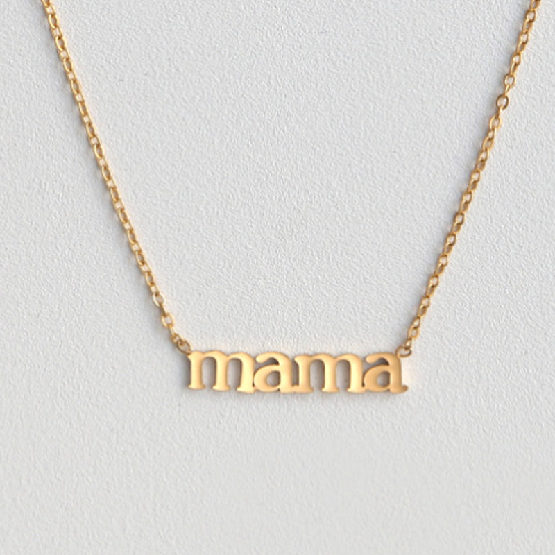 Letter "mama" Pendant Necklace