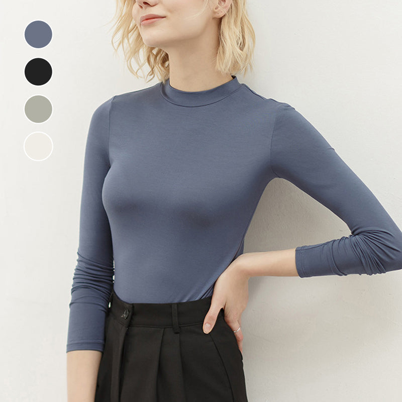 Women's Slim Fit Turtleneck Long Sleeve