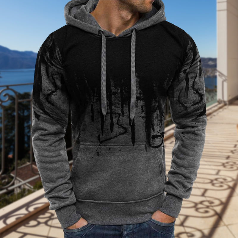 Men's Ink Splash Print Sweatshirt