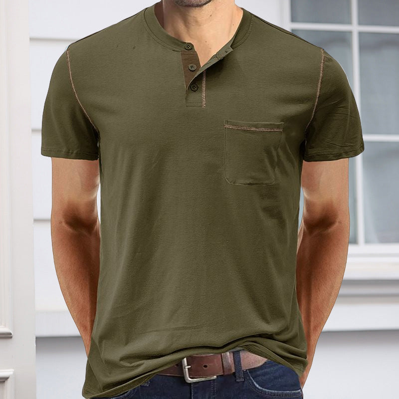 Solid Color Casual Short Sleeve T-Shirt