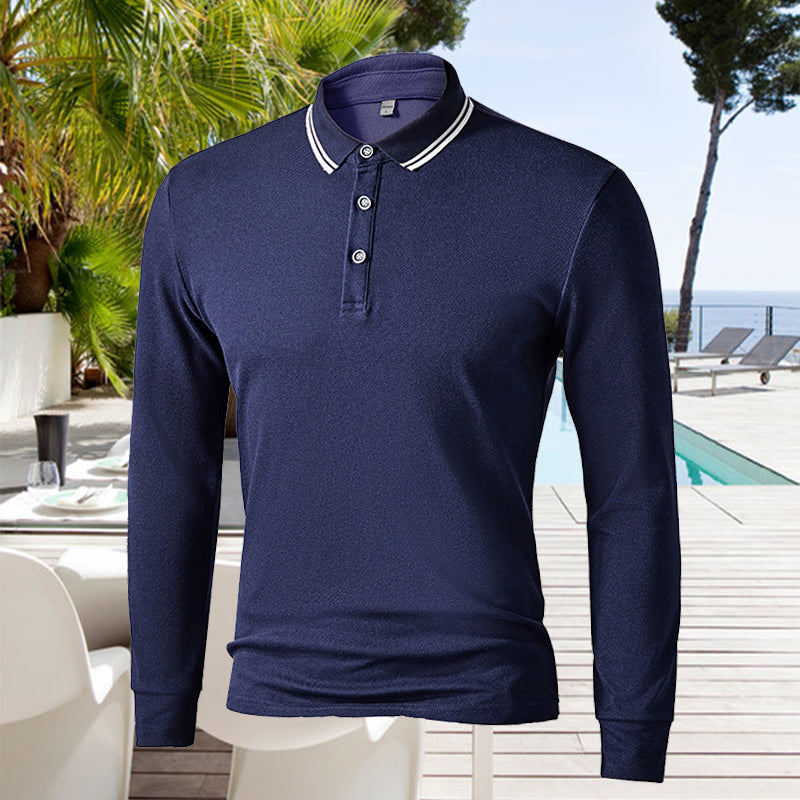 Lapel Solid Color Polo Shirt
