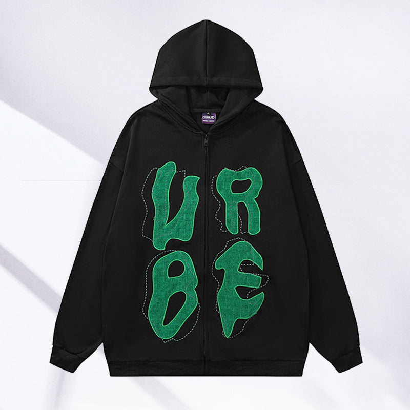 Letter Embroidered Hoodie
