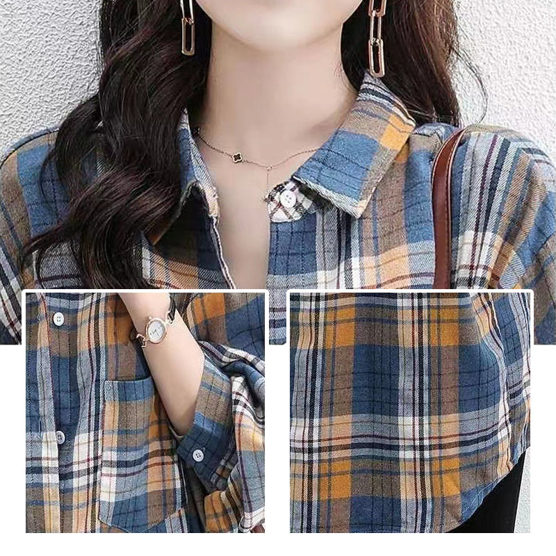 Loose Vintage Plaid Jacket