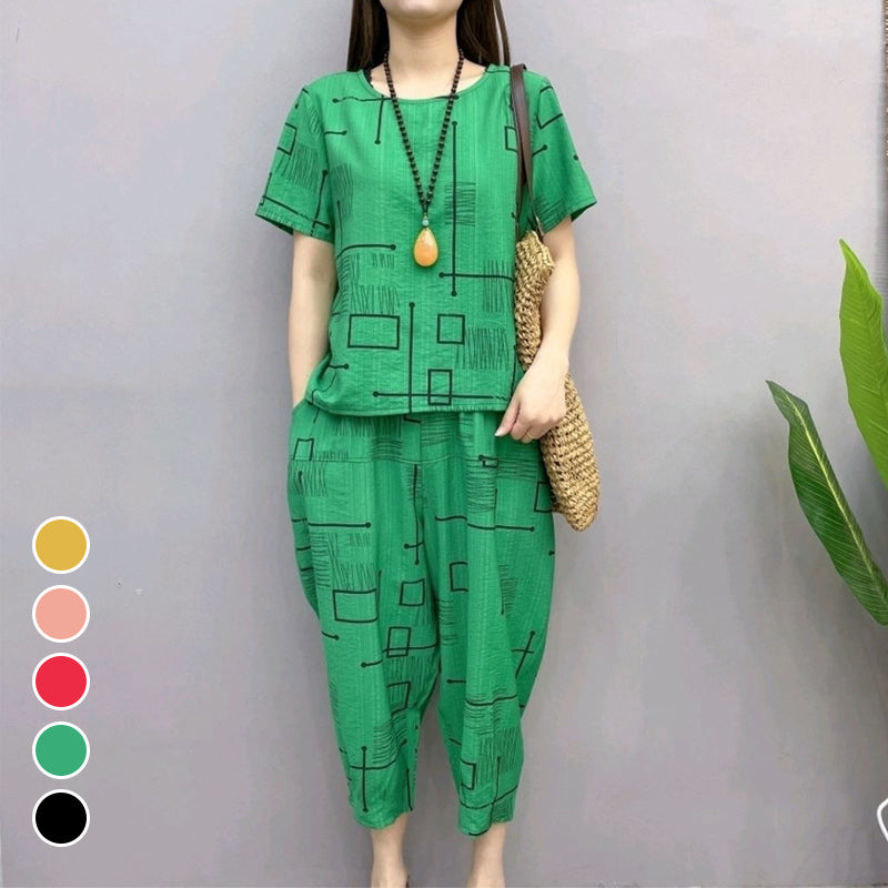Printed Fashion Two Piece Set