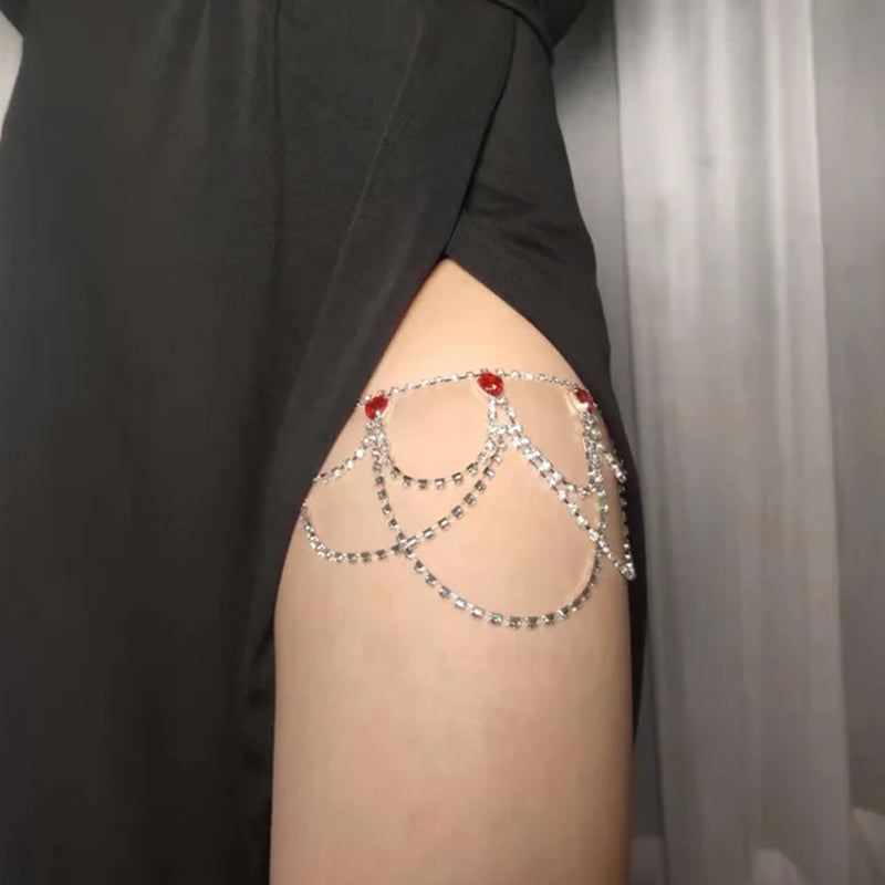 Summer Sexy Layered Diamond Leg Chain