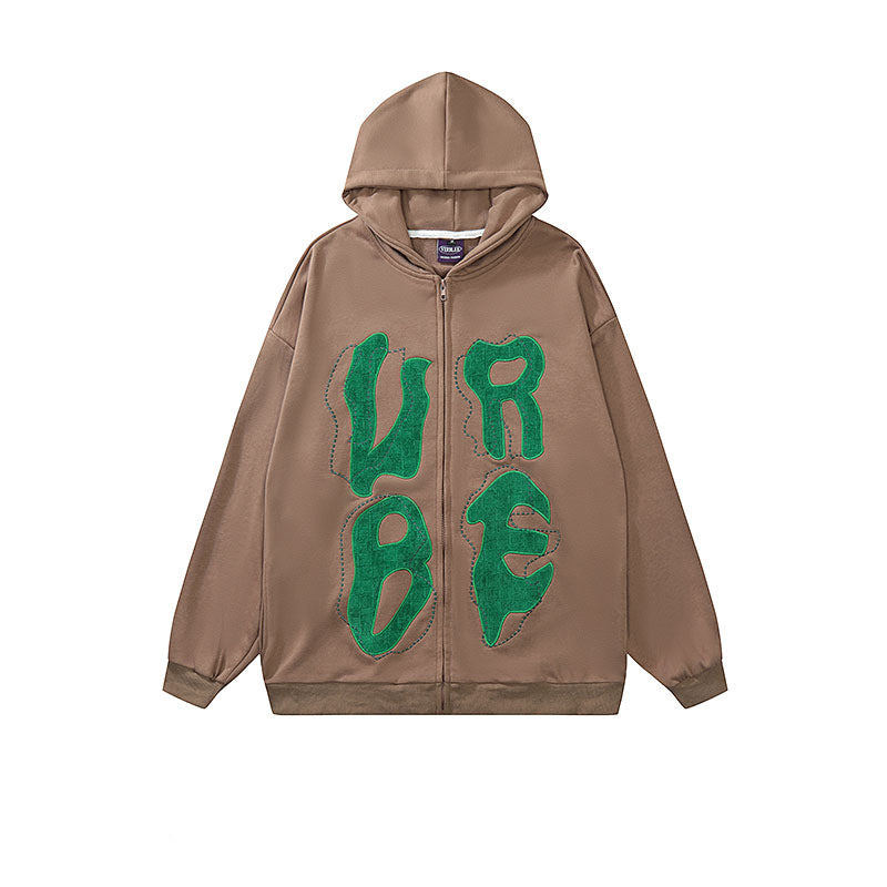 Letter Embroidered Hoodie